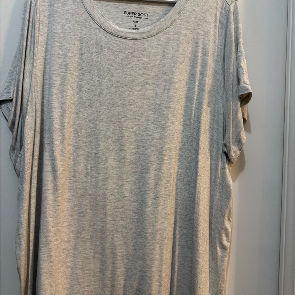 torrid Super Soft Crewneck Tee - Light Gray